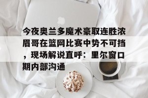 南宫电竞社区-今夜奥兰多魔术豪取连胜浓眉哥在篮网比赛中势不可挡，现场解说直呼：里尔窗口期内部沟通的简单介绍